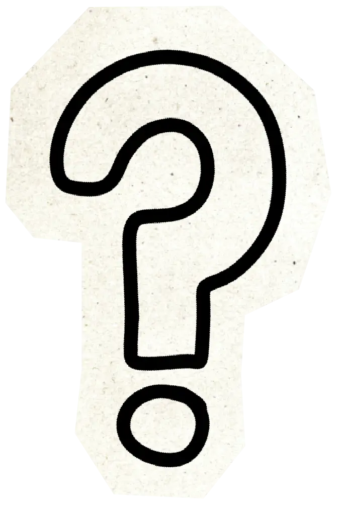 decorative small question mark drawing